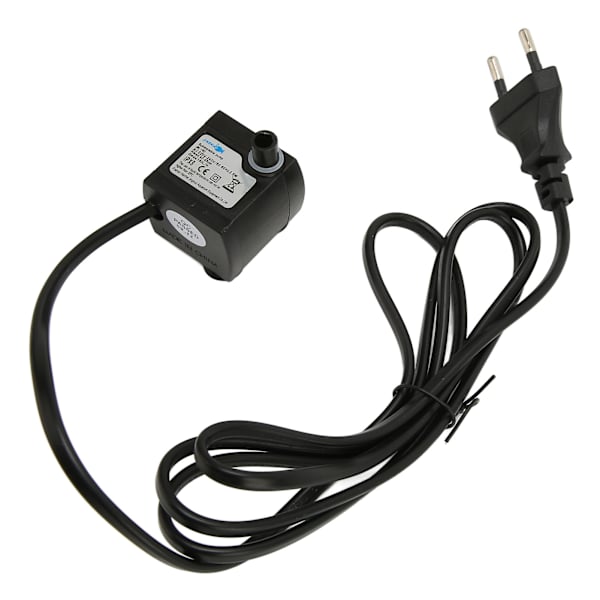 Mini nedsänkbar vattenpump justerbar tyst IPX8 vattentät fontänpump med sugkopp för akvarium EU-kontakt 220‑240V