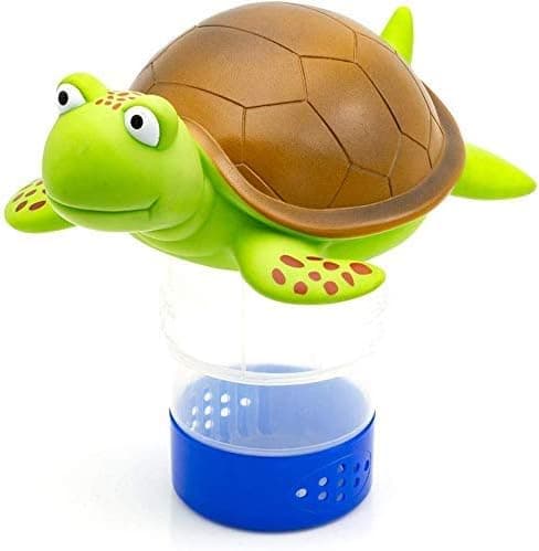 Premium flydende klordispenser til pool til 3-tommer tabletter og bromholder skildpadde-design
