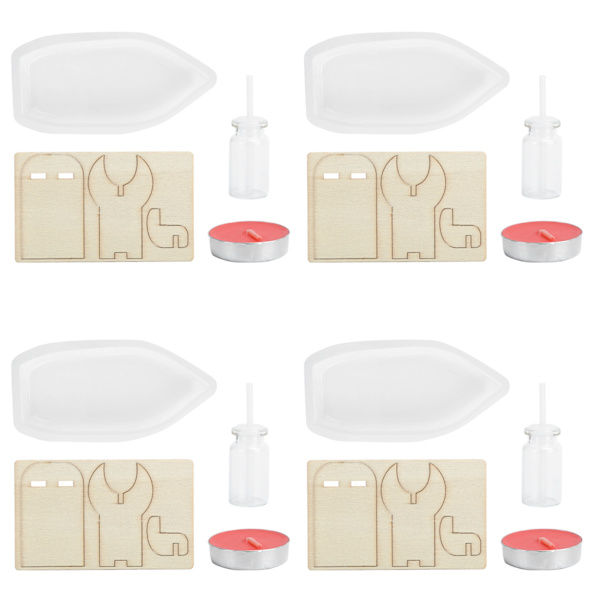 4 Set Dampbåt Vitenskap Kit Stearinlys Drevet DIY Fysikkutstyr Eksperiment Læring Leker
