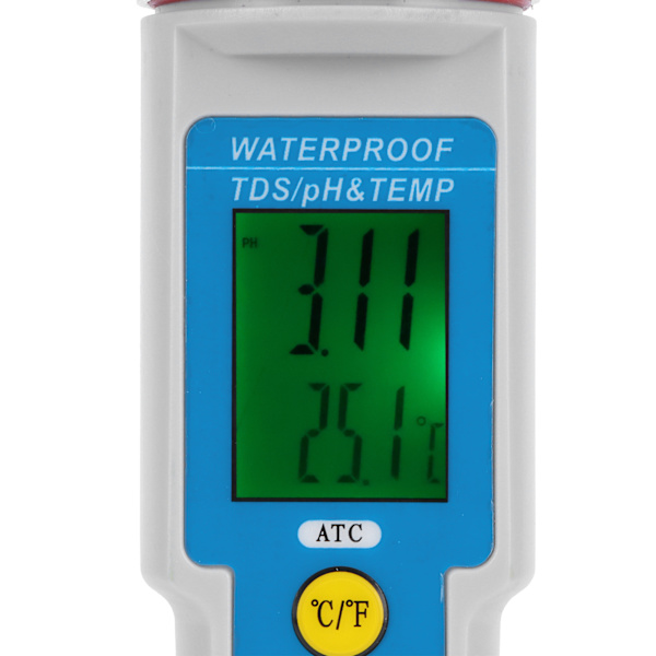 PH-986 3 i 1 Vattenkvalitetstestare PH/TDS/TEMP Testpenna Multifunktionell Bärbar Mätare