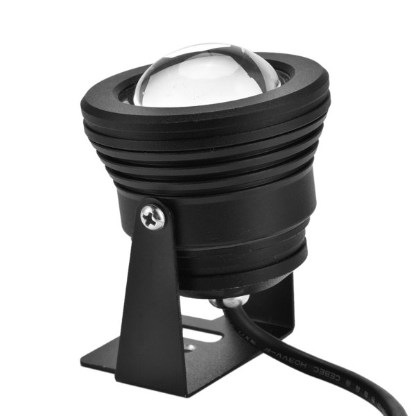 12V 10W RGB vanntett akvarium LED Spotlight lampe for fisketank basseng hage undervanns svart