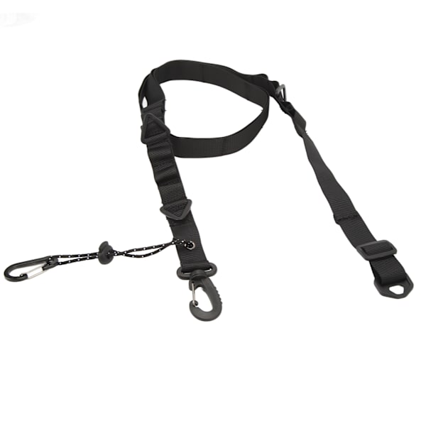 Camping Oppbevaringsstropp Multifunksjonell Sklisikker Nylon Skulderstropp med Trekant Ring for Camping Tilbehør Svart
