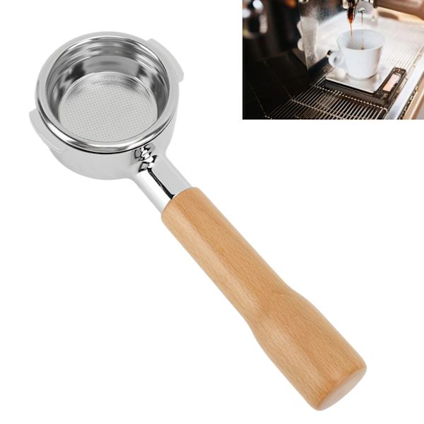 58mm Pohjaton Kahvi Portafilter Yksikerroksinen Alumiiniseos Portafilter Kahvikone Pohjaton Suodatin Expobar C1 Pyökille