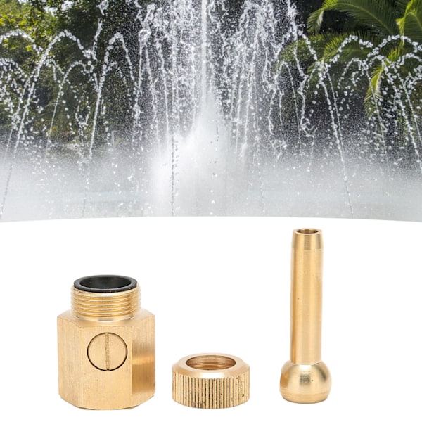 Female Thread Fountain Nozzle Brass Adjustable Water Spray Head with Valve for Pond3/4 25mm