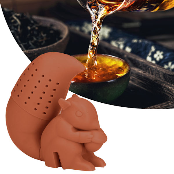 Fødevaregodkendt silikone egernformet te-si, sød egernformet te-infuser filter kaffe