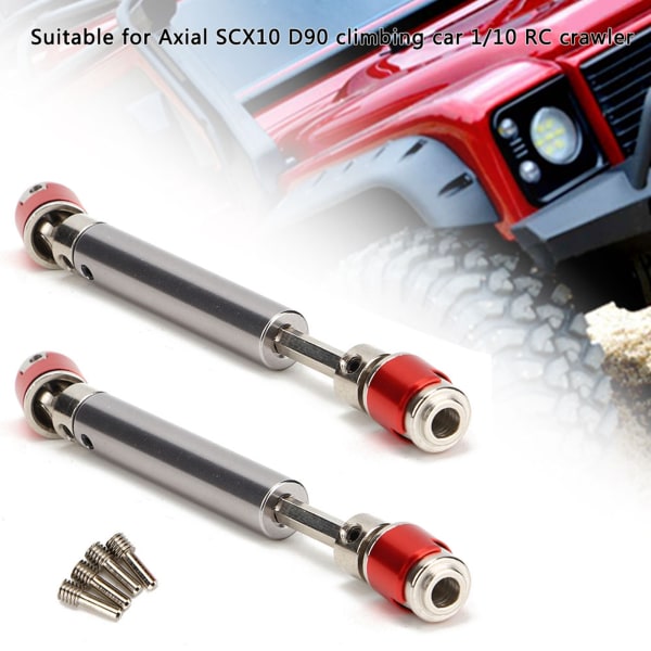 2 st metallväxellådsdrivaxel passar för Axial SCX10 D90 1/10 RC Crawler Mini Car Parts
