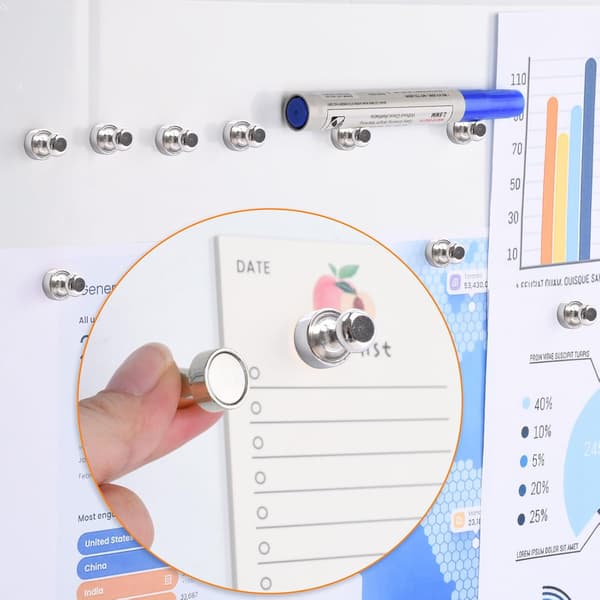 18 st kylskåpsmagneter, starka neodymmagneter, små häftstift för kylskåp, whiteboard, minimagneter