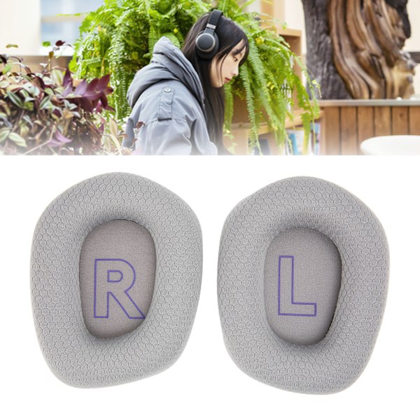 Earpads-tyynyt Hengittävät Mukavat Joustavat Vaihtoehtoiset Korvatyynyt Logitech G733 -kuulokkeille Hopea Harmaa