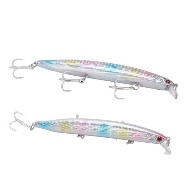 Antikorrosion Minnow Lokkemad 3D Øjne Fiske Hard Bait Fiskegrej med 3 Skarpe ModhagerNr. 3