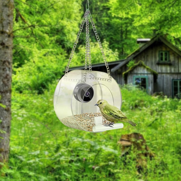 Smart fuglemater med nattsyn, hengende fuglemater med kamera for utendørs