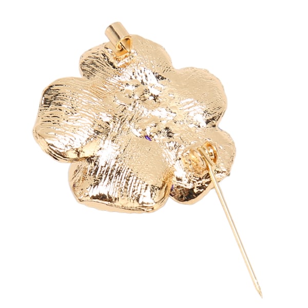 Elegant blomma brosch pin strass kronblad kläder accessoarer blomma brosch pin blåaktig lila