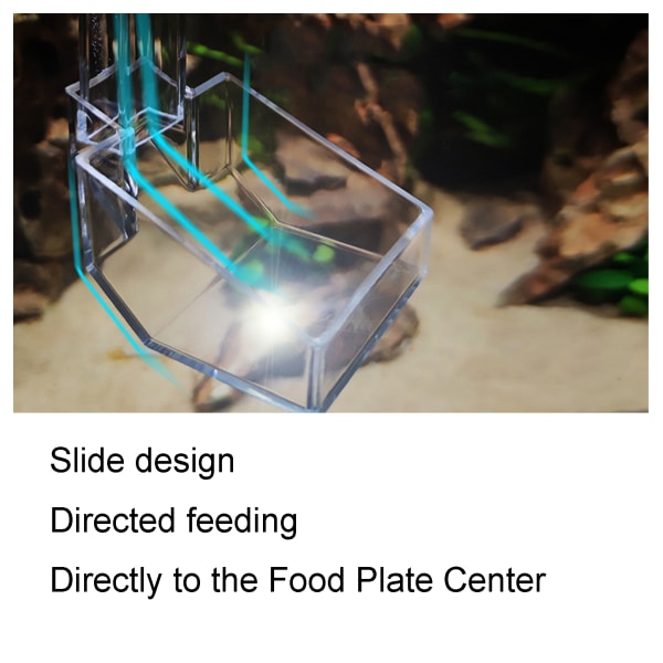 Akvarieräkor Matningsfat och Rörsats Akryl Fiskmatare Bricka Behållare Skål Akvarium Matare