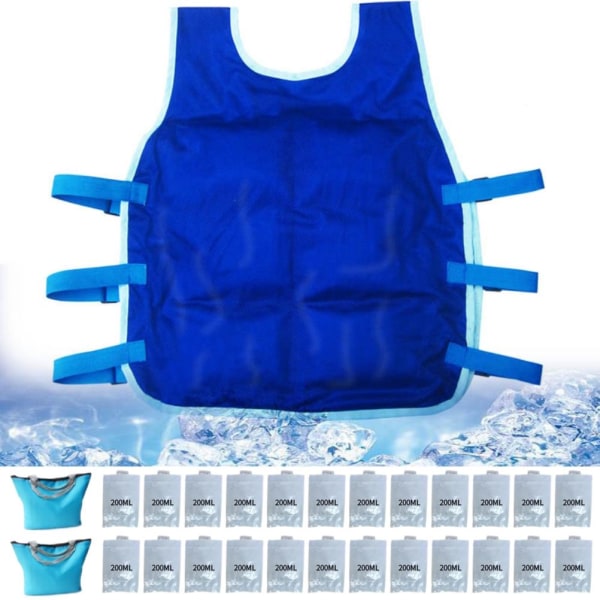 Ice Cooling Vest with Cooling Packs for Men Women Cool Shirt for Summer Hot Weather Outdoor Sports Working