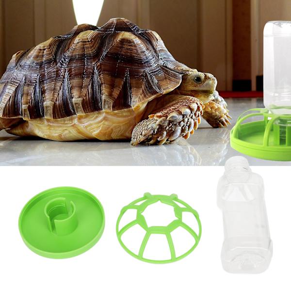 Automatisk reptil vandautomat reptil vanddispenser vandtrug fodring vandskål med flaske til skildpadde firben skildpadde