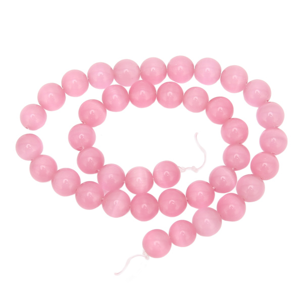 DIY Perler Glansfulde Glattere Fremragende Polering Katteøje Perler til DIY Håndværk Armbånd Halskæder Øreringe RingePink