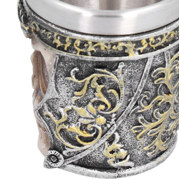 Kraniet Krus Resin Rustfrit Stål Liner Anti Rust Letvægts Lille Viking Kop til Bar Hjemmefest