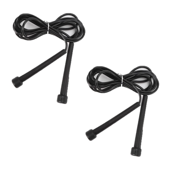 2 stk. Speed Skipping Jumping Rope med plasthåndtak Fitness Treningsutstyr Sport UtstyrSvart