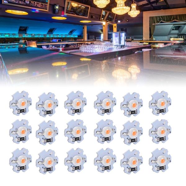 25 stk. 5V LED-chips 200LM 1W LED-pæreperler med høj effekt til DIY-belysningsarmaturer Pink Light 380‑840NM