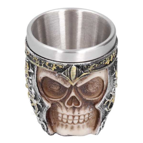 Kraniet Krus Resin Rustfrit Stål Liner Anti Rust Letvægts Lille Viking Kop til Bar Hjemmefest