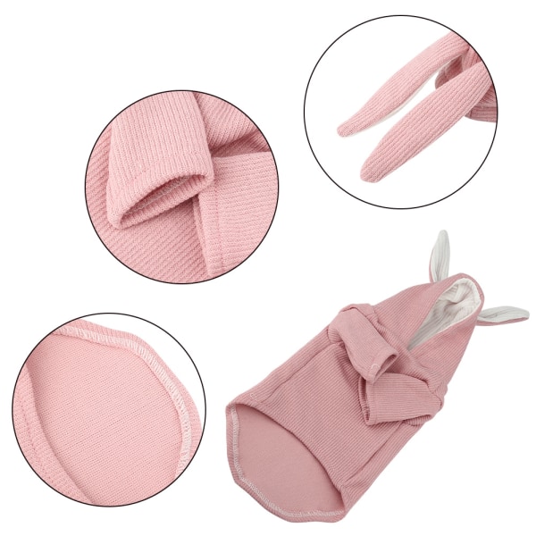 Rolig söt hundkostym mode temafest kläder valp cosplay kostym hoodie outfit (rosa S)