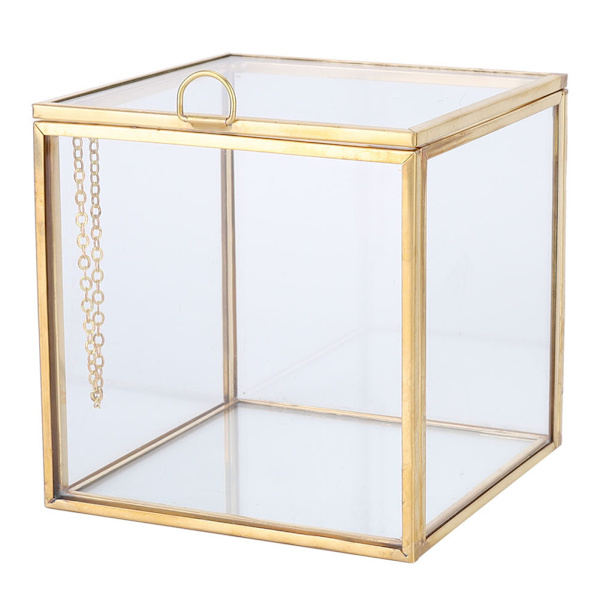 Guldkantet geometrisk glasplanteplanter Sukkulente planter Beholder Hjem Landskab Dekoration