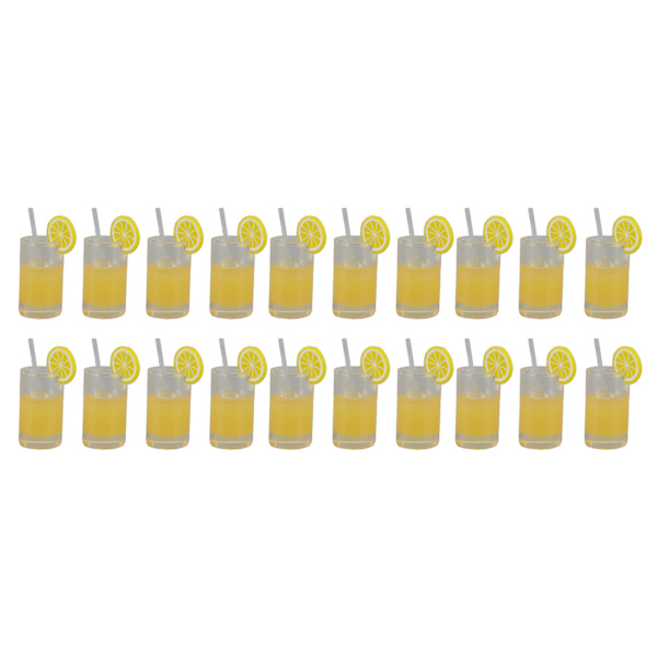 20 kpl nukkekodin limonadikuppihartsisarja, elävät yksityiskohdat, minikupisarja 1:12 1: 6 nukketalolle