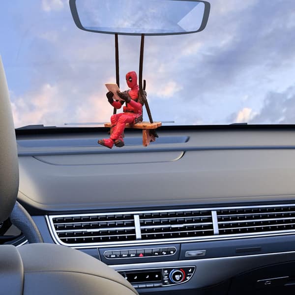 Morsom Deadpool Anime Bakspeil Dekor Anheng Bil Interiør Dukke Tilbehør