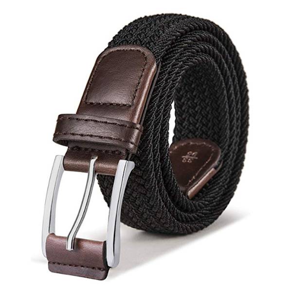 Bälte för män 2-pack Herrpresent Stretchflätat bälte Elastiskt för vardagsgolfjeans 41,3 tum