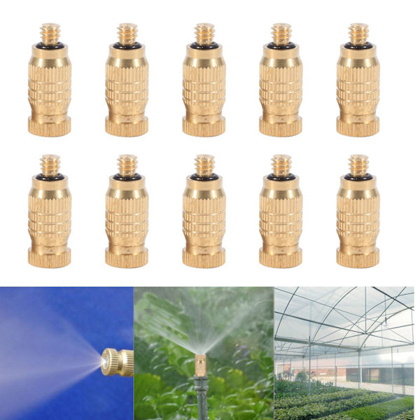 10 stk gjengede messing tåkespredere tåkespredning spray sprinklerhode