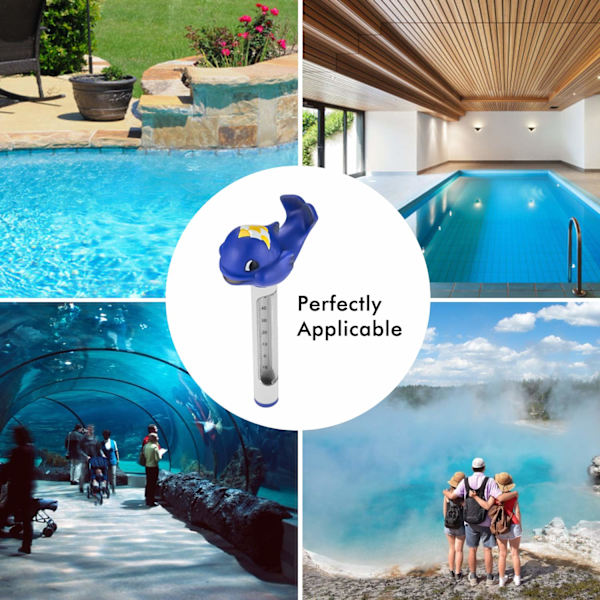 Söt flytande termometer med rep för pool, spa, bad, jacuzzi, akvarium