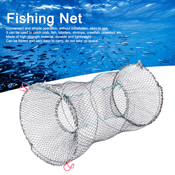 2PCS Hopvikbar Kastnät Fiske Nät Hummer Räka Krabba Fällor Bärbar Hopvikbar Fiske Tillbehör
