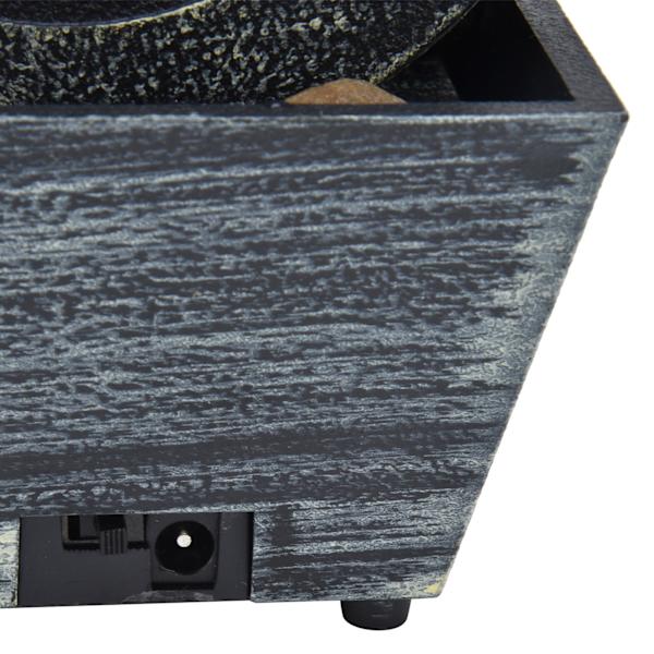 3V USB-muovi kukka vesilähde LED pöytäsuihkulähde kivillä kodin toimiston pöytäkoristeluun