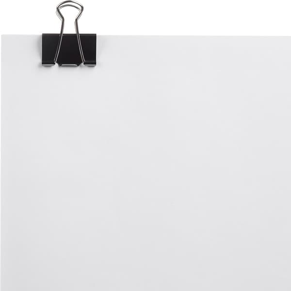 Amazon Binder Paper Clips Medium Clip Lille æske 24 stk. 2 pakker med 12 sorte