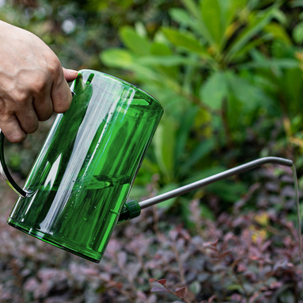 1L Vandkande PP Fuldt Transparent Indendørs Planter Vandkande med Lang Tud til Have Smaragder