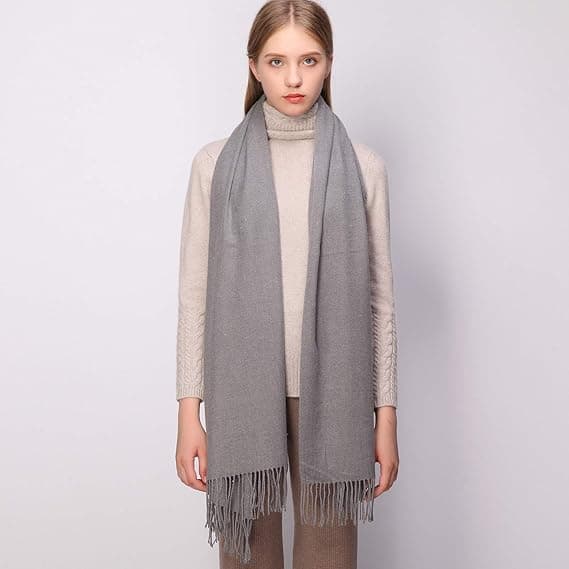 Dam Scarves Pashmina Sjal och Wraps för Bröllopsscarves för Kvinnor Vinter