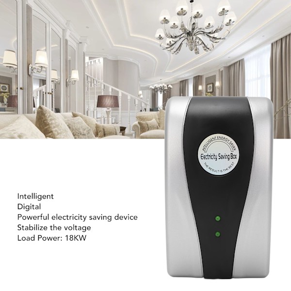 2 st 18KW elbesparande låda intelligent stabil spänning balans ström energisparare 90‑250V EU-kontakt