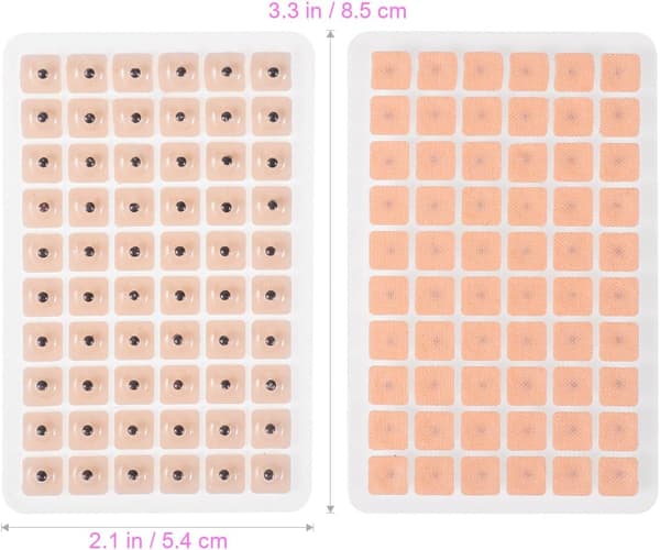 600 stycken akupunktur Vaccaria öronfrön Engångs öronpressfrön Multi Condition öronfrö akupressurkit 10 ark