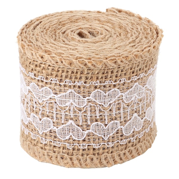 10 rullar elegant linnespetsrull julbröllops DIY-material hantverkstillbehör typ 1