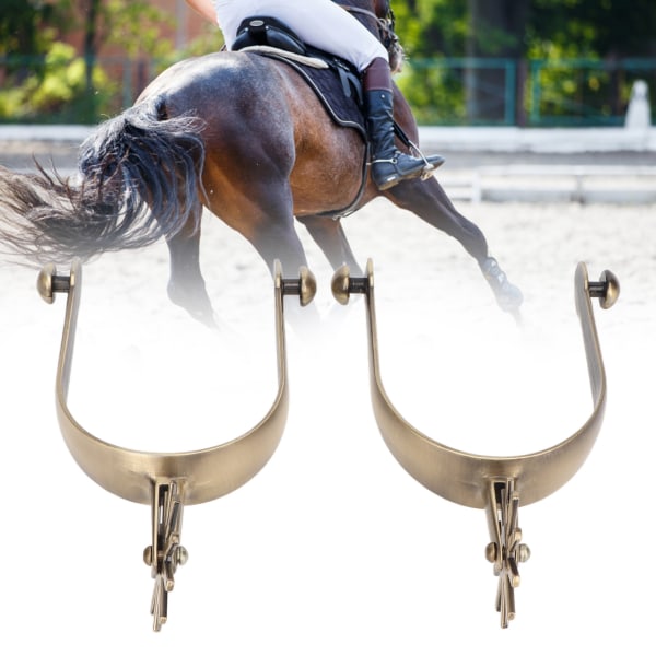 Western Spurs Rust Proof Giftfri Vintage Sink Legering Hest Spurs med Gear for Menn