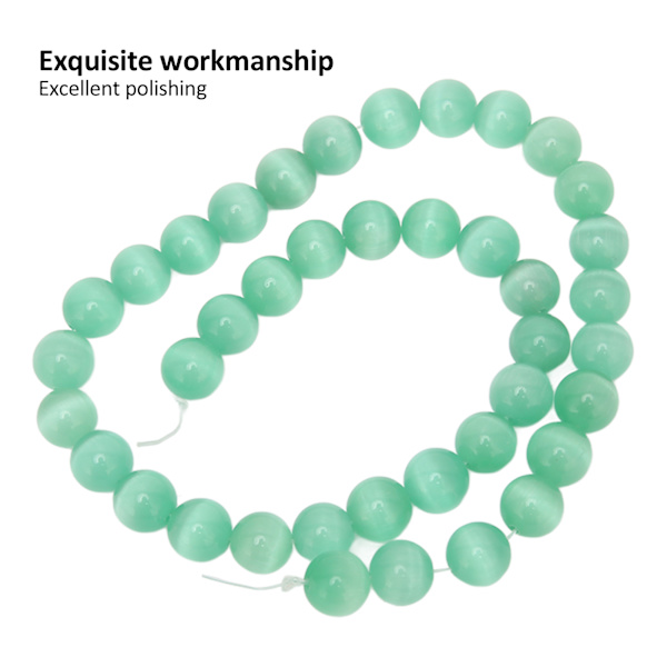 10mm Smycken DIY Runda Pärlor Utsökta Eleganta Natursten Pärlor för Armband Halsband TillverkningGrön Blå