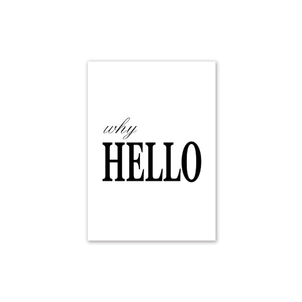 1 kpl Why Hello Quote -juliste, kangas, seinätaide, maalaus, kodin ja toimiston sisustus