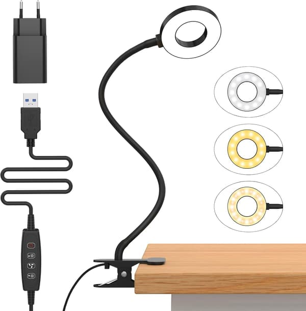 48 LED leselys dimbar 3 moduser svart 50 cm energiklasse E
