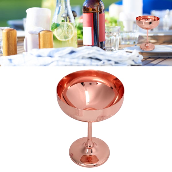 Metall Champagne Glass 304 Rustfritt Stål Goblet Gravert Bar Fest Rødvin Kopp Dekorative Kopper Hvete Øre Kopp Kobber Plating