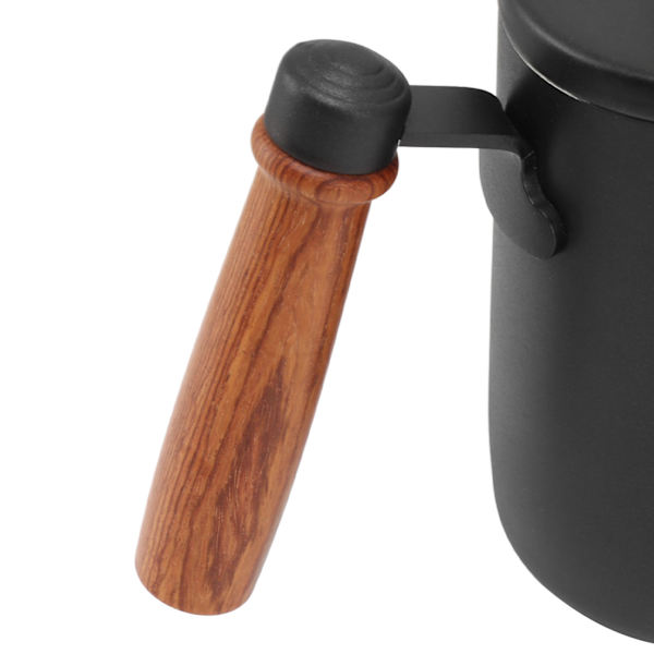 Kaffe- och tekanna i rostfritt stål med gåshals, 600 ml