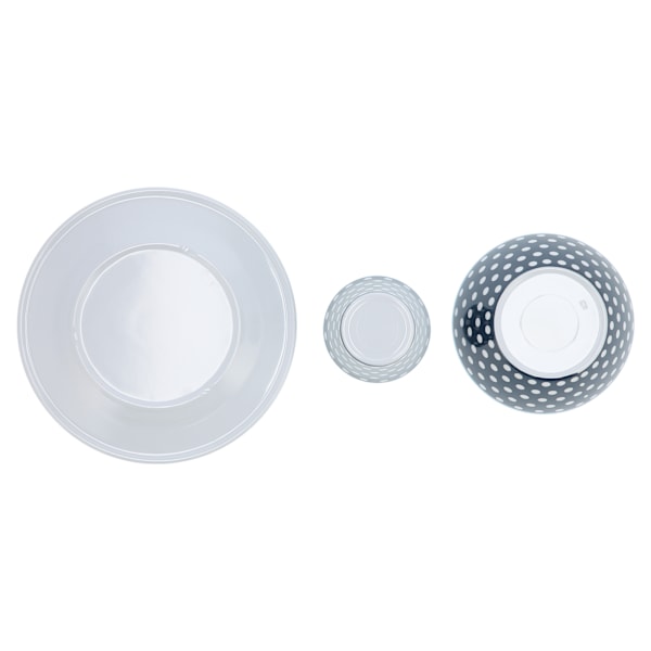 12 stk/sett mørkeblå prikkede middagsservise husholdningskopp salatbolle tallerken for hjemmerestaurant