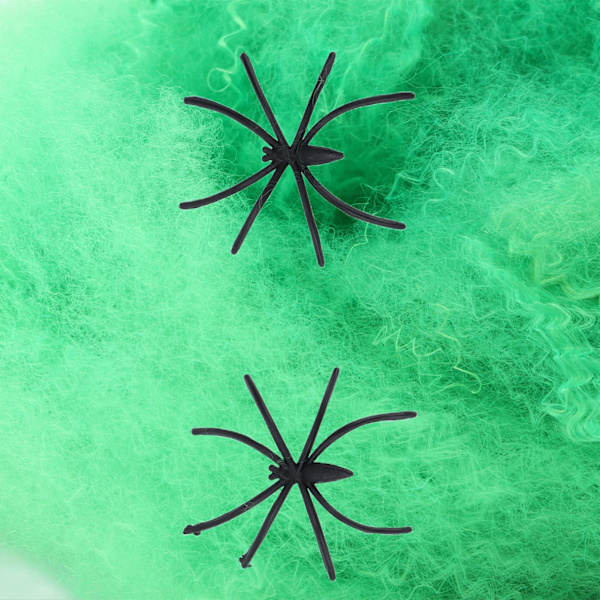 5 st Spindelnät Hemska Levande Skalbara Halloween Dekorativa Tillbehör för Inomhus UtomhusGrön