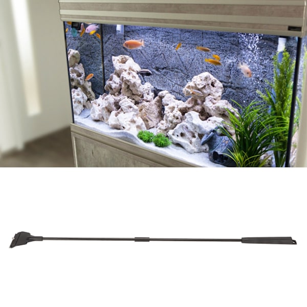 Akvariealg skrapa 5 utbytbara blad Lättvikts akvarium skrapa rengöring för glastank Smal mun förlängningstyp 51cm