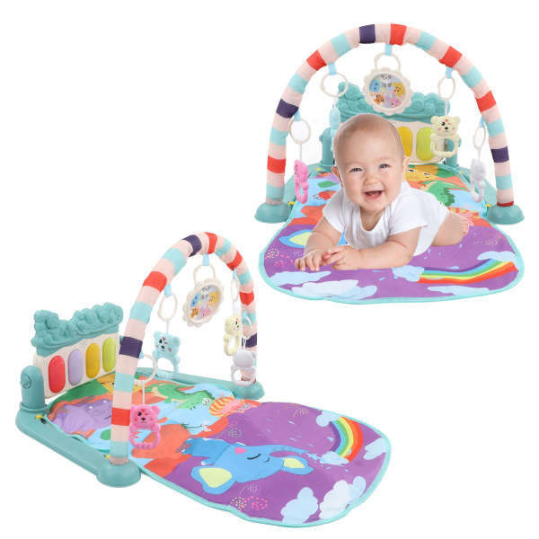 Baby Play Piano Gym Mat Multifunksjonell Pedagogisk Avtakbar Spark og Spill Piano Gym Mat for Baby Nyfødt Småbarn