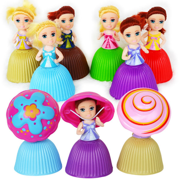 Cup Cake Doll Play House Barnens Leksak Tårta Mini Överraskning Docka Deformerbar Bakverk Prinsessa Söt Flicka Födelsedagspresent