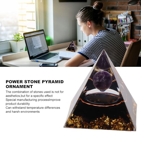 5 cm Orgonitpyramid för positiv energihelande Kristallpyramid Meditation Orgonitpyramid Chakra Zodiak Energikälla Vattumannen